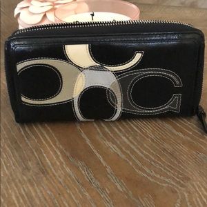 Large black Coach wallet